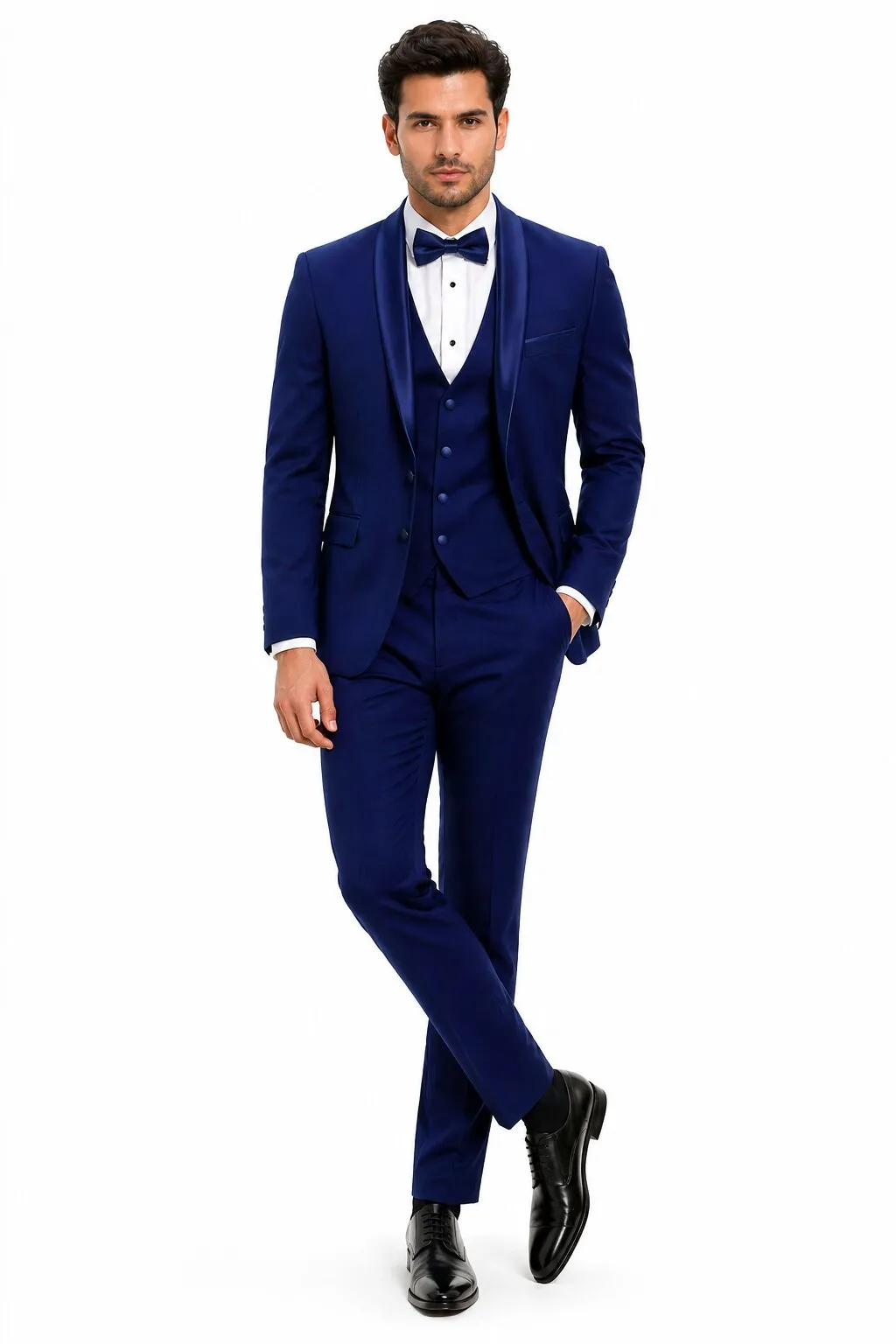 Sapphire Cobalt Blue - Light Navy Blue Tuxedo - Indigo Tuxedo - Wedding Tuxedo Suit sold by Alberto Nardoni product image thumbnail 5