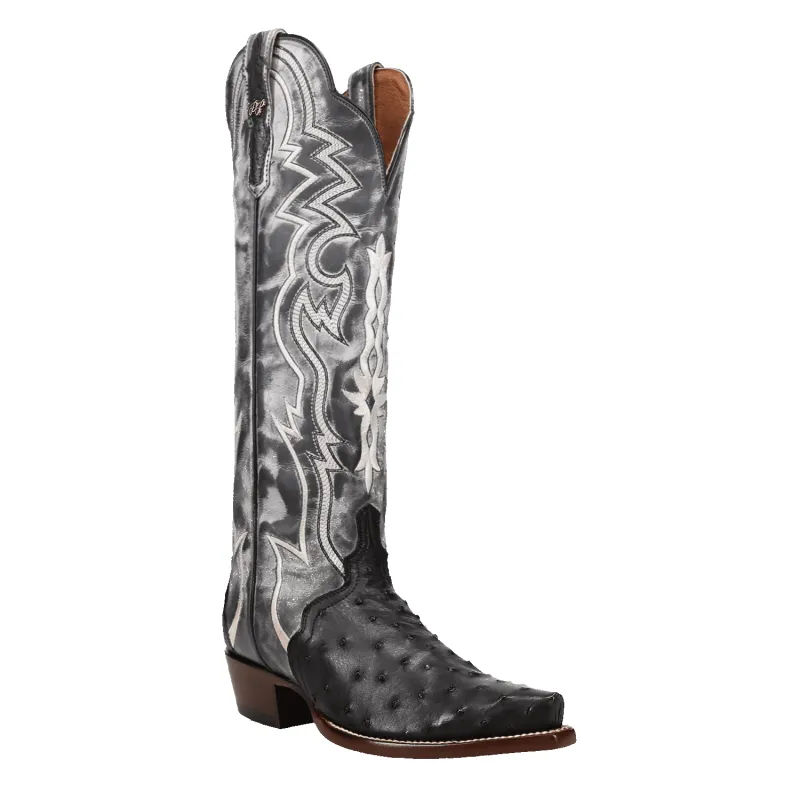 WESTERN GRACE FULL QUILL OSTRICH BOOT made by Dan Post