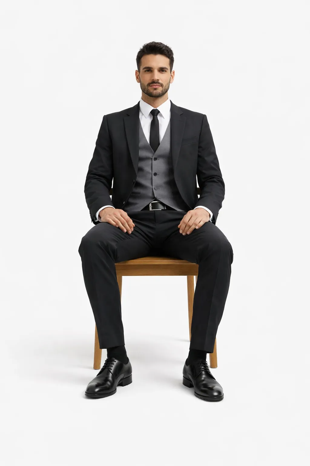 Black Suit Gray Vest sold by Alberto Nardoni product image thumbnail 5