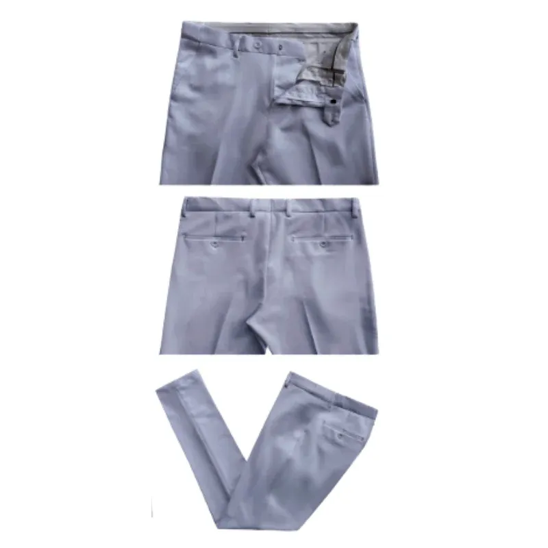 Cotton Suit - Summer Stretch Fabric - Mens Cotton-Stretch Fashion Suit Silver S9010 sold by Alberto Nardoni product image thumbnail 2
