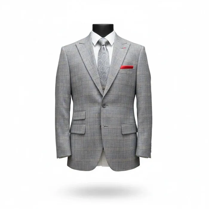 Men’s Double Breasted Suit in Camel, Bronze & Charcoal – Regular Fit Formal Suit with Flat Front Pants sold by Alberto Nardoni product image thumbnail 2
