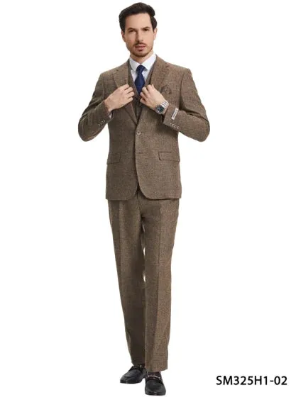 Stacy Adams Men's 3 Piece Hybrid Fit Suit - Herringbone sold by Alberto Nardoni product image thumbnail 2