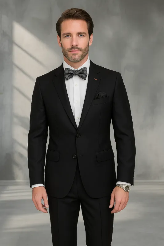 Statement Men's 3 Piece 100% Wool Modern Fit Suit - Subtle Textured made by Alberto Nardoni