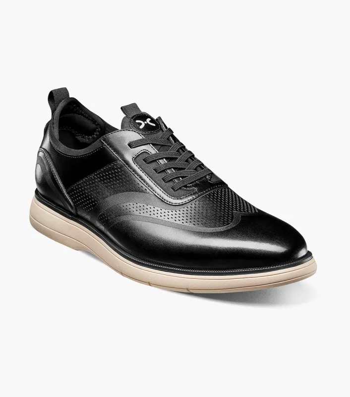 Stacy Adams Edgewood Wingtip Elastic Lace Up by Stacy Adams Shoes made by Stacy Adams