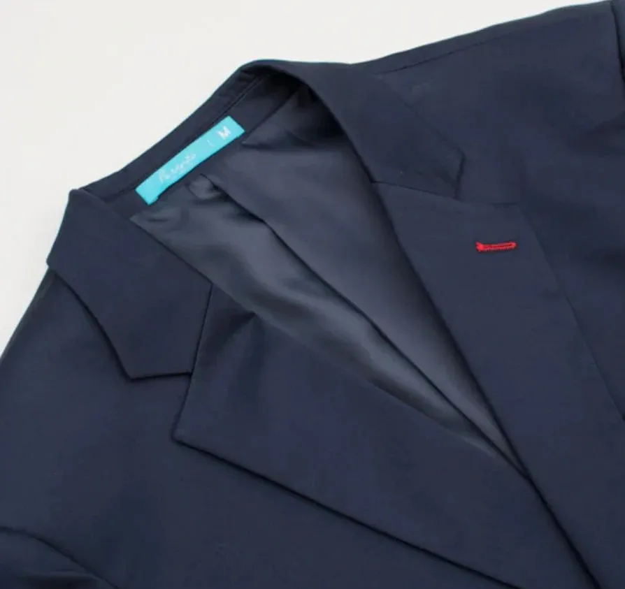 Men's Navy Blazer Slim Fit Sport Coat for Weddings, Business & Formal Events sold by Alberto Nardoni product image thumbnail 2