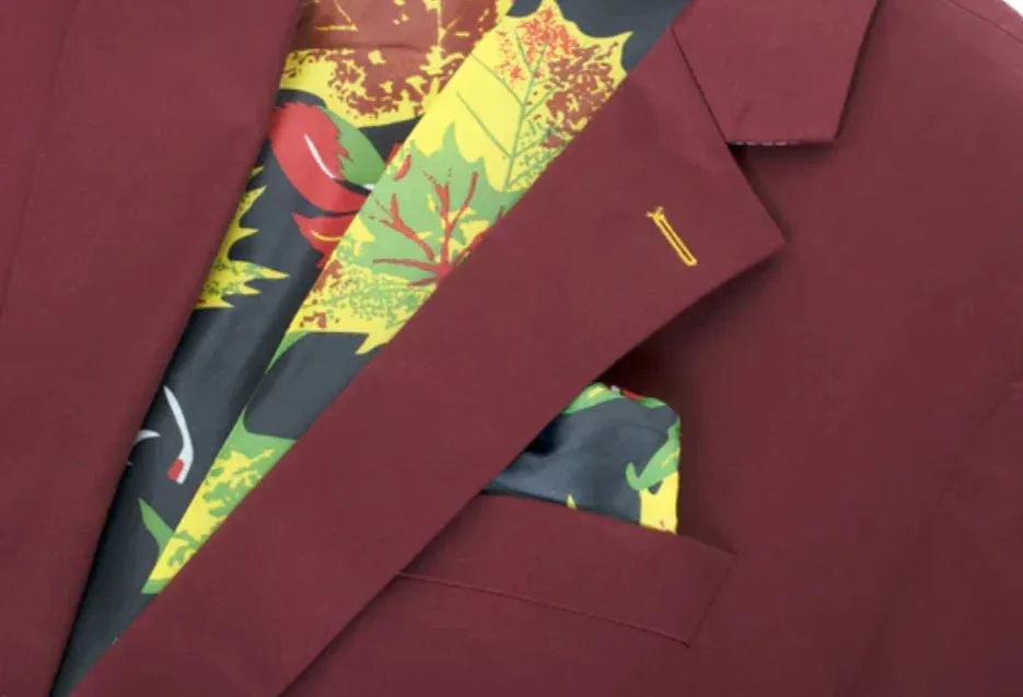 Men's Burgundy Blazer Slim Fit Sport Coat for Weddings, Proms & Special Occasions sold by Alberto Nardoni product image thumbnail 3