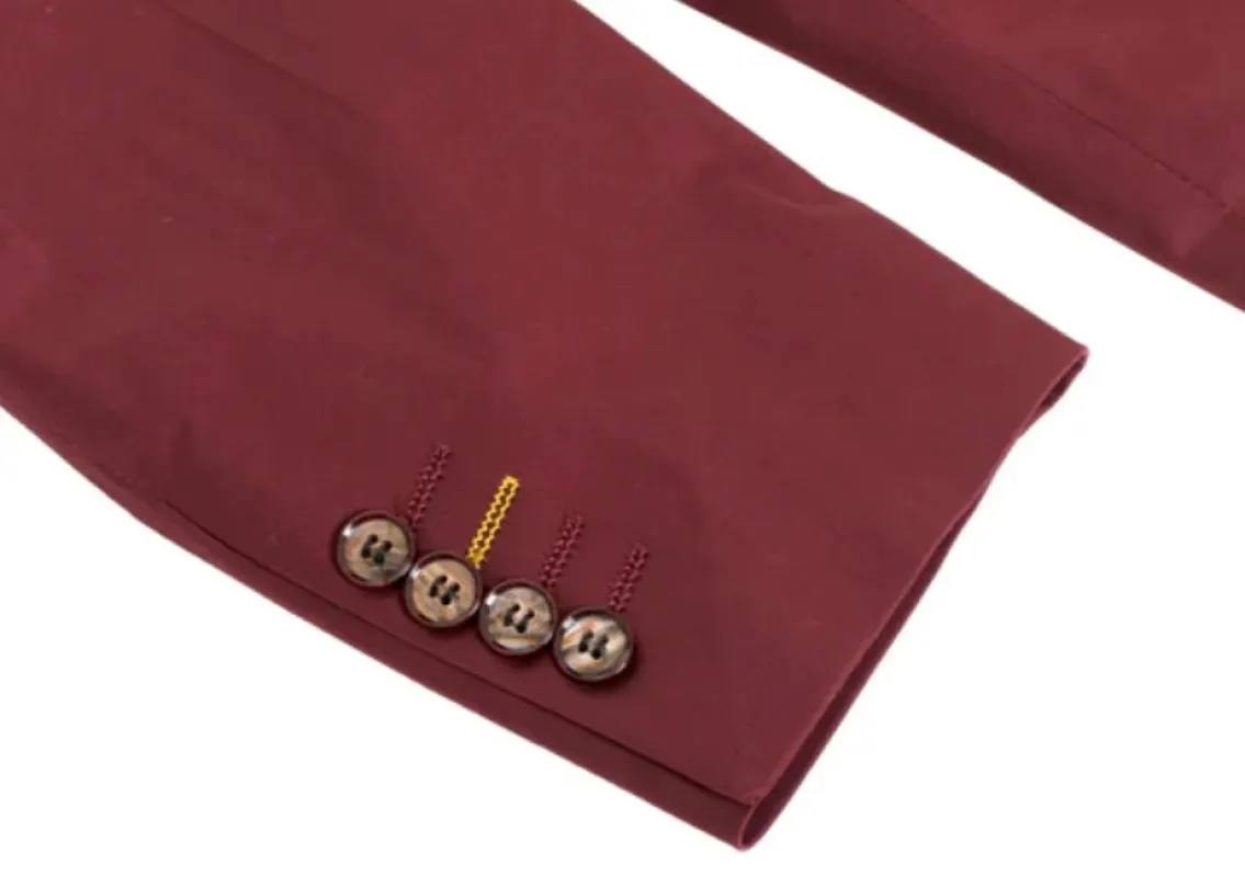 Men's Burgundy Blazer Slim Fit Sport Coat for Weddings, Proms & Special Occasions made by Alberto Nardoni