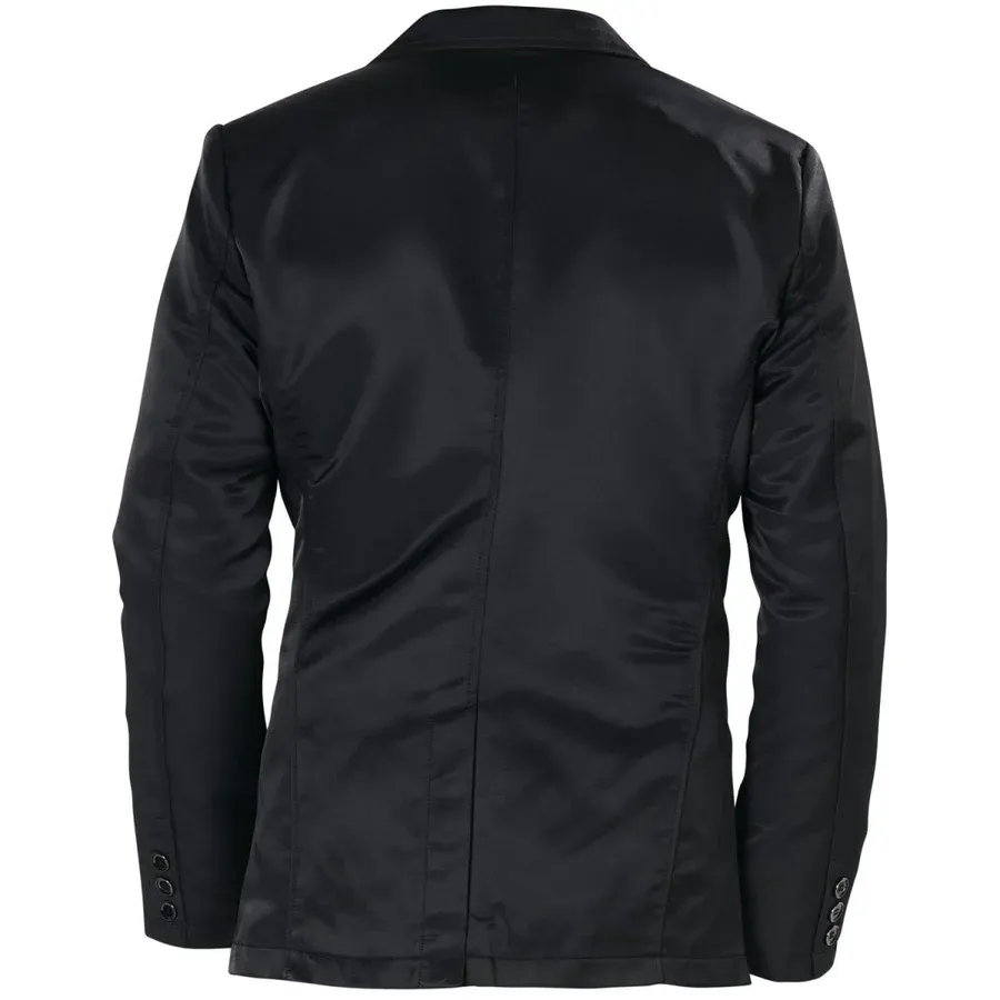 Black Denim Jacket - Western Cowboy Blazer Slim Fitted in Sheen Fabric sold by Alberto Nardoni product image thumbnail 2