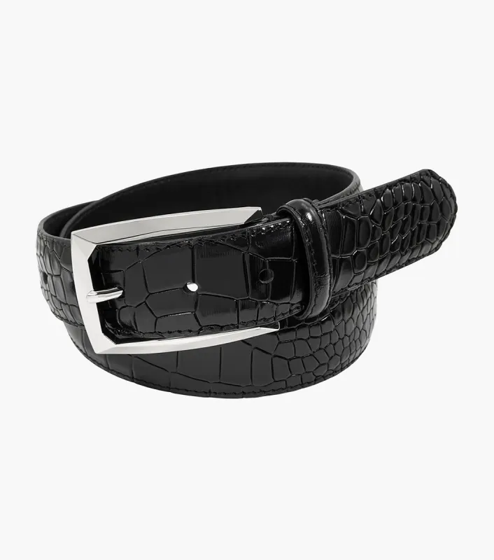 Stacy Adams Ozzie Croc Emboss Belt by Stacy Adams Shoes made by Stacy Adams