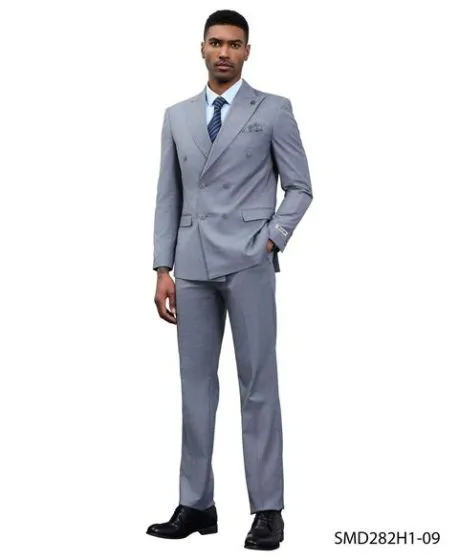 Stacy Adams Men's 2 Piece Executive Suit - Double Breasted sold by Alberto Nardoni