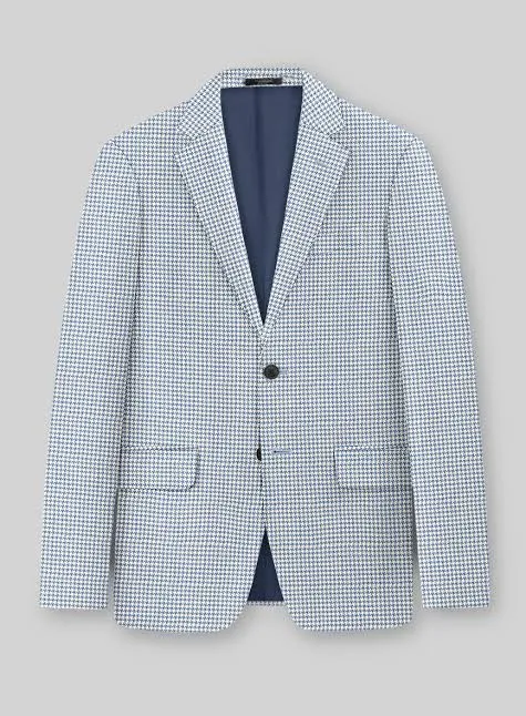 Men’s Light Blue Checkered Sport Coat – Two-Button Wedding, Business and Smart Casual Blazer sold by Alberto Nardoni product image thumbnail 2