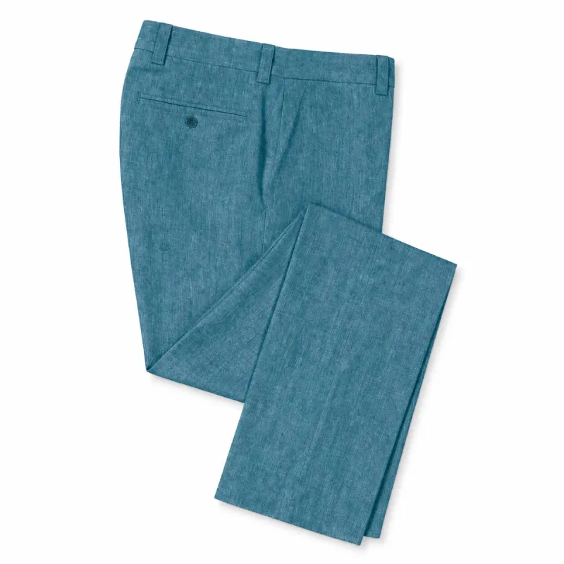 Linen Pant - Caspian made by Alberto Nardoni