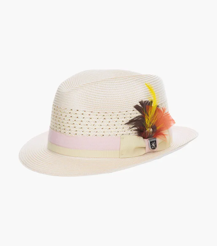 TYCE FEDORA Poly Braided Pinch Front Hat made by Stacy Adams