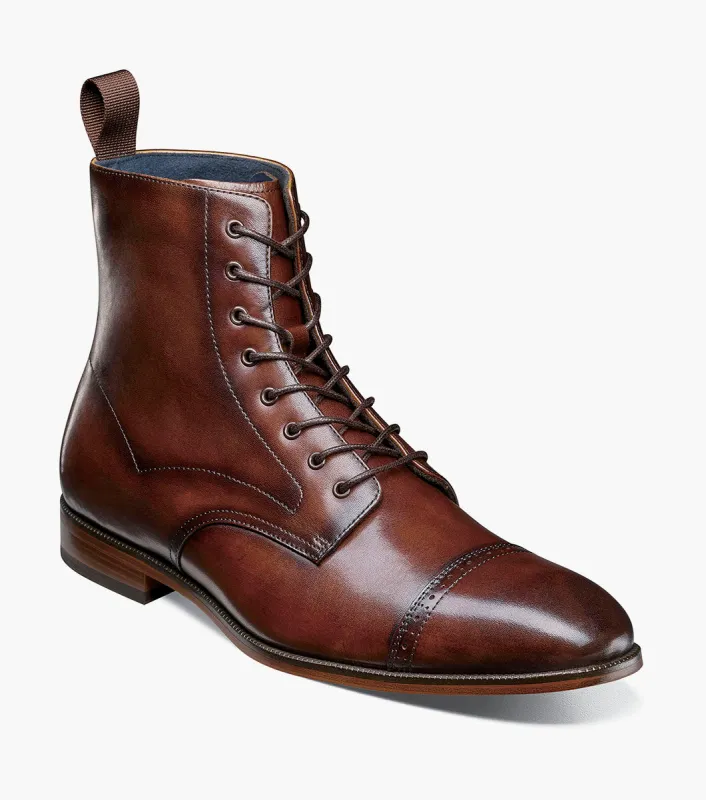 HENRY Cap Toe Lace Up Boot made by Stacy Adams