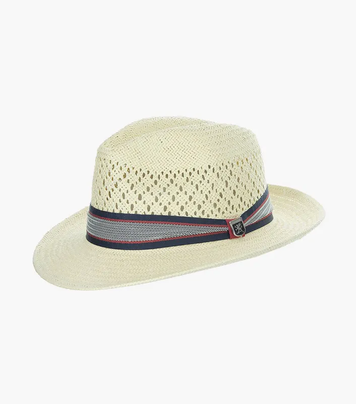 WALTER FEDORA Toyo Pinch Front Hat made by Stacy Adams