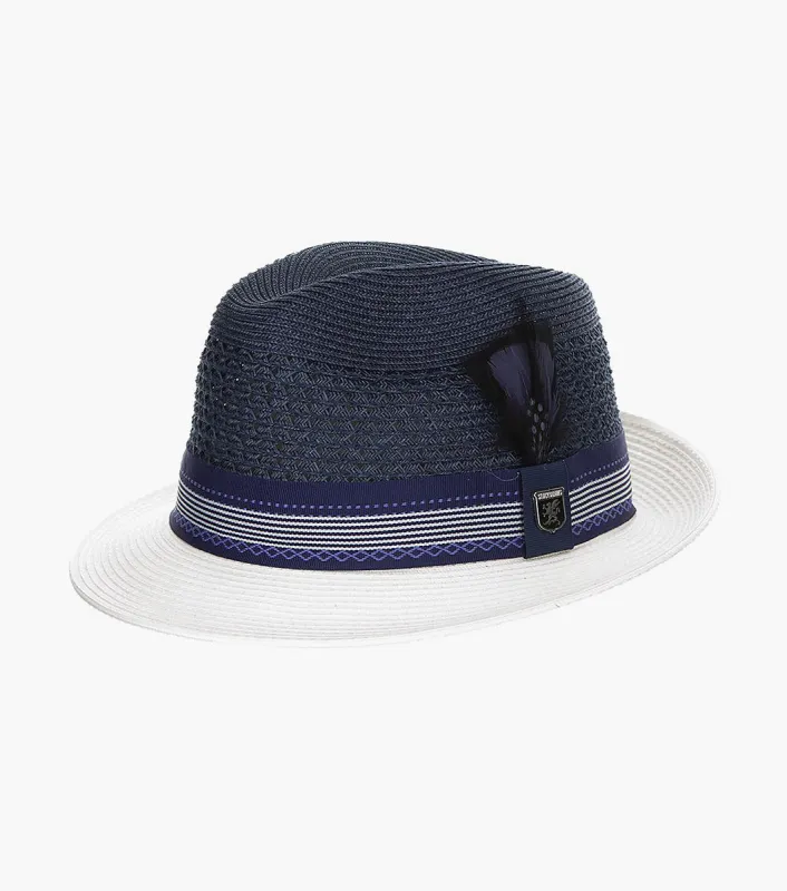 JALEN FEDORA Poly Braided Pinch Front Hat made by Stacy Adams