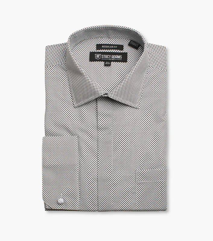 SERGIO DOTS DRESS SHIRT Point Collar made by Stacy Adams