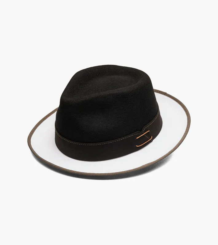 WENTWORTH FEDORA Wool Felt Pinch Front Hat made by Stacy Adams