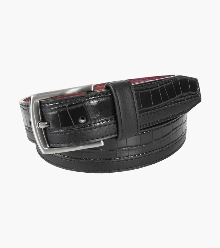 DURANT Croc Embossed Belt made by Stacy Adams