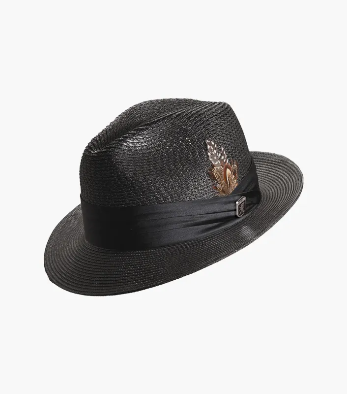 DUBLIN FEDORA Poly Braided Pinch Front Hat made by Stacy Adams