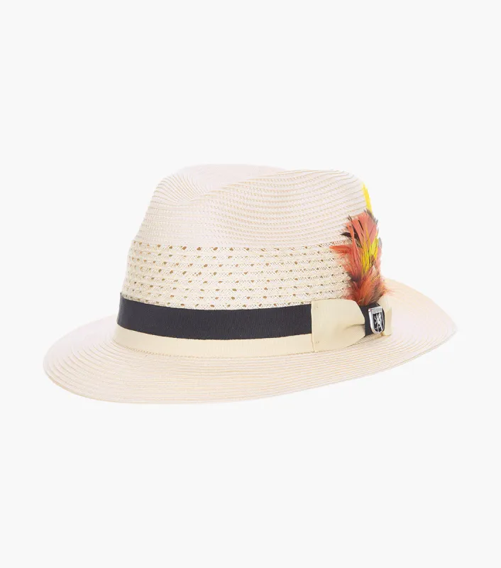 TYCE FEDORA Poly Braided Pinch Front Hat made by Stacy Adams