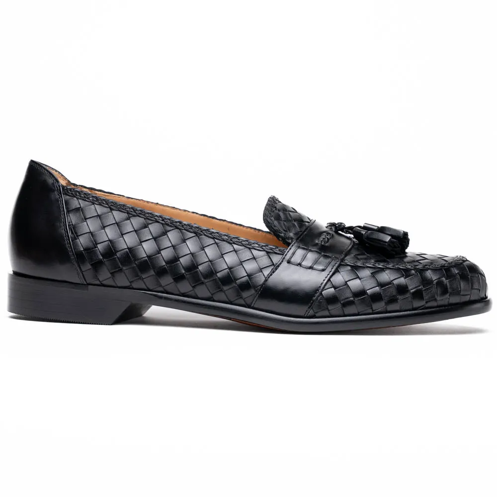 Zelli Riviera Woven Calfskin Tassel Loafers Black (15-250-BLK) sold by Alberto Nardoni