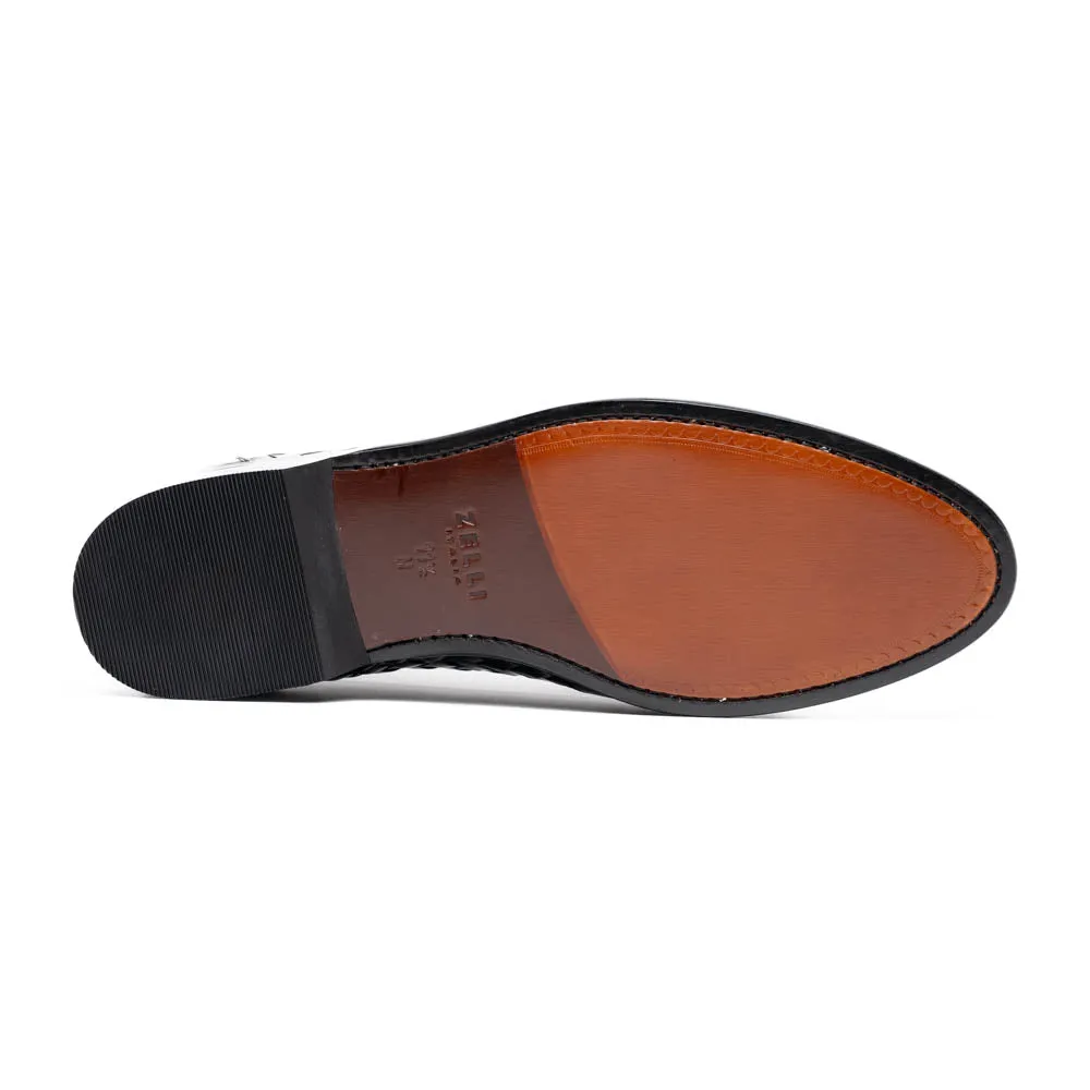 Zelli Riviera Woven Calfskin Tassel Loafers Black (15-250-BLK) sold by Alberto Nardoni product image thumbnail 5