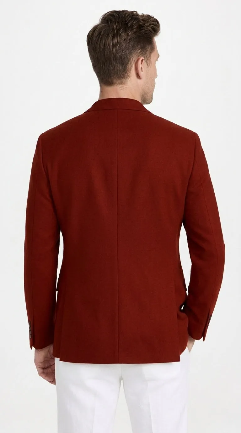 Mens Crimson Red Blazer – Classic Two-Button Wedding, Church, Business & Smart-Casual Sport Coat sold by Alberto Nardoni product image thumbnail 2