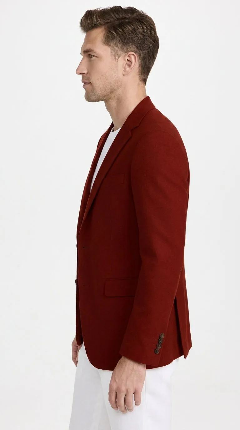 Mens Crimson Red Blazer – Classic Two-Button Wedding, Church, Business & Smart-Casual Sport Coat sold by Alberto Nardoni product image thumbnail 3