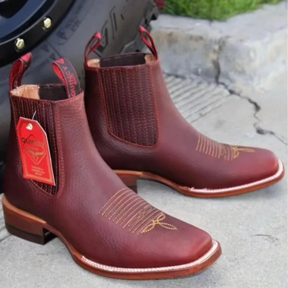 Men's Quincy Boots Shedron Brown Ankle Boots Square Toe sold by Alberto Nardoni product image thumbnail 3