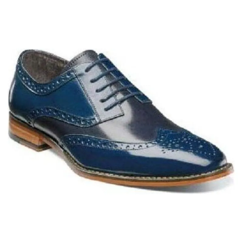 Stacy Adams Tinsley Wingtip Oxford Mens Shoes Cobalt Multi Lace Up 25092-468 made by Alberto Nardoni