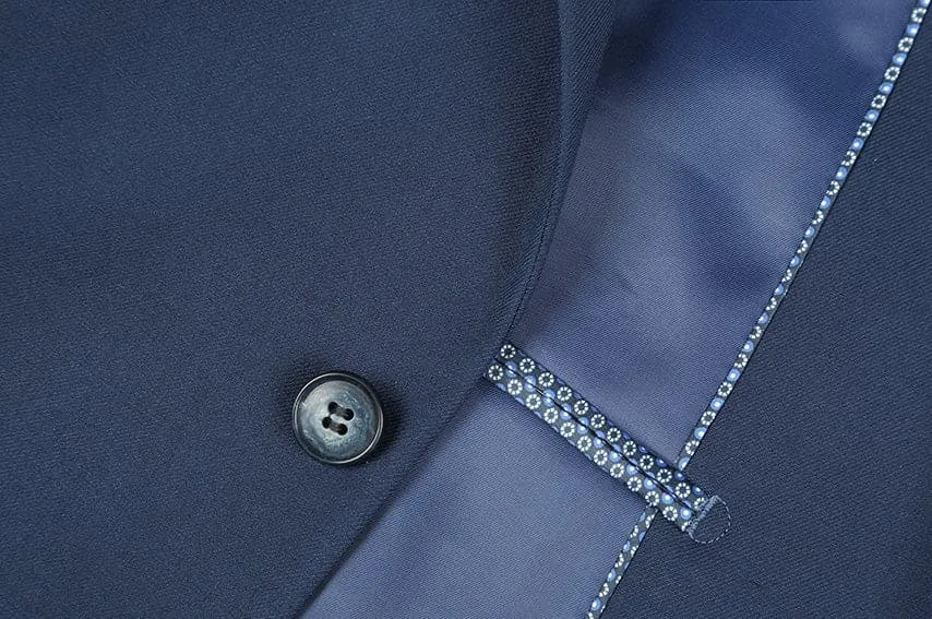 Performance Stretch Suit 2 Piece Slim Fit in Blue sold by Alberto Nardoni product image thumbnail 3