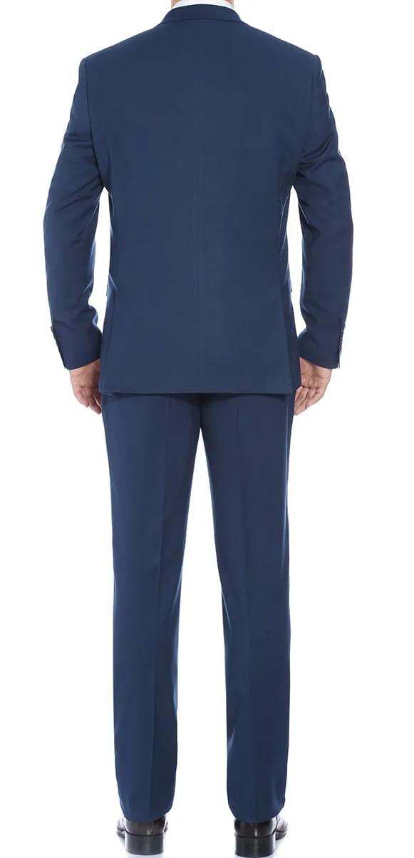 Performance Stretch Suit 2 Piece Slim Fit in Blue sold by Alberto Nardoni product image thumbnail 2