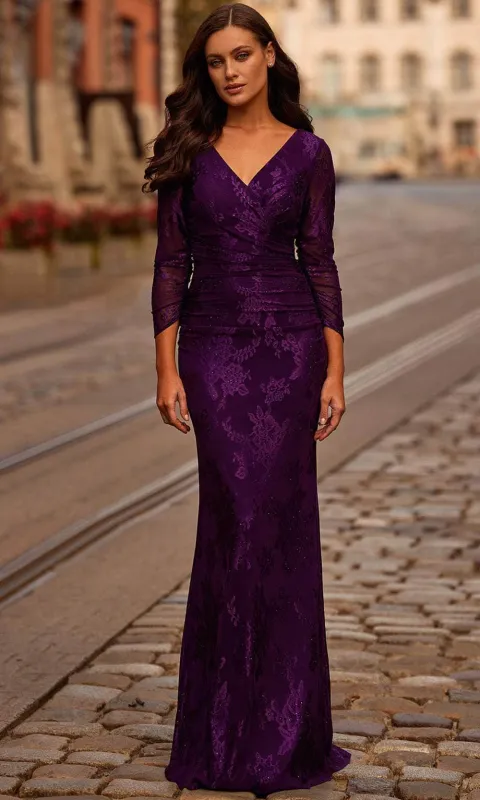 La Femme 32491 Lace Bodice Evening Gown made by La Femme