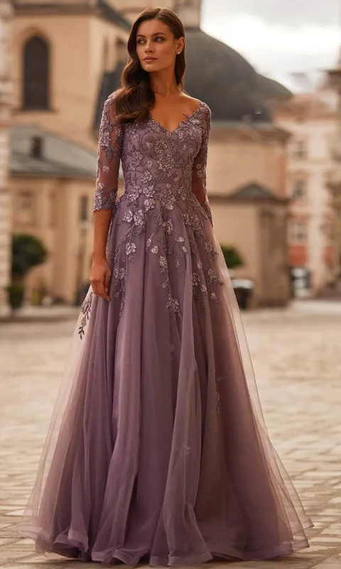La Femme 32538 Ruffle Sleeve Evening Gown made by La Femme