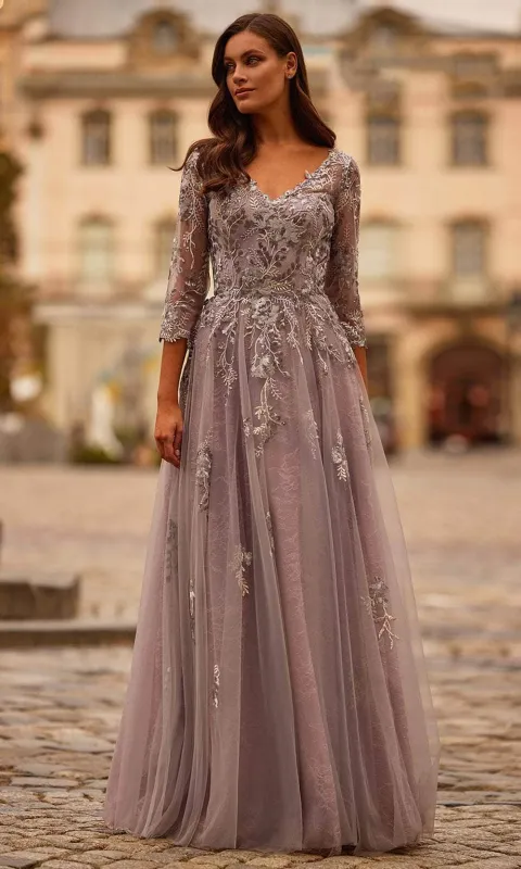 La Femme 31717 Lace Bodice Evening Gown made by La Femme