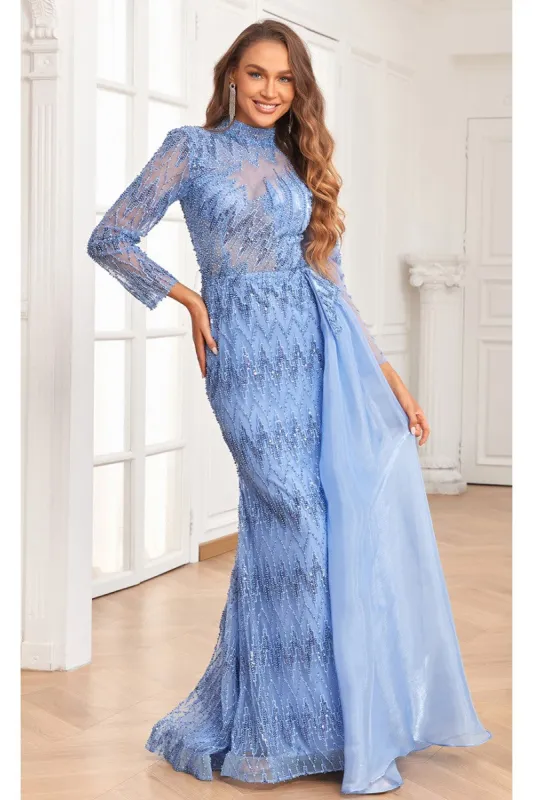 High Couture NR2336 Beaded Long Formal Evening Dress made by Alberto Nardoni
