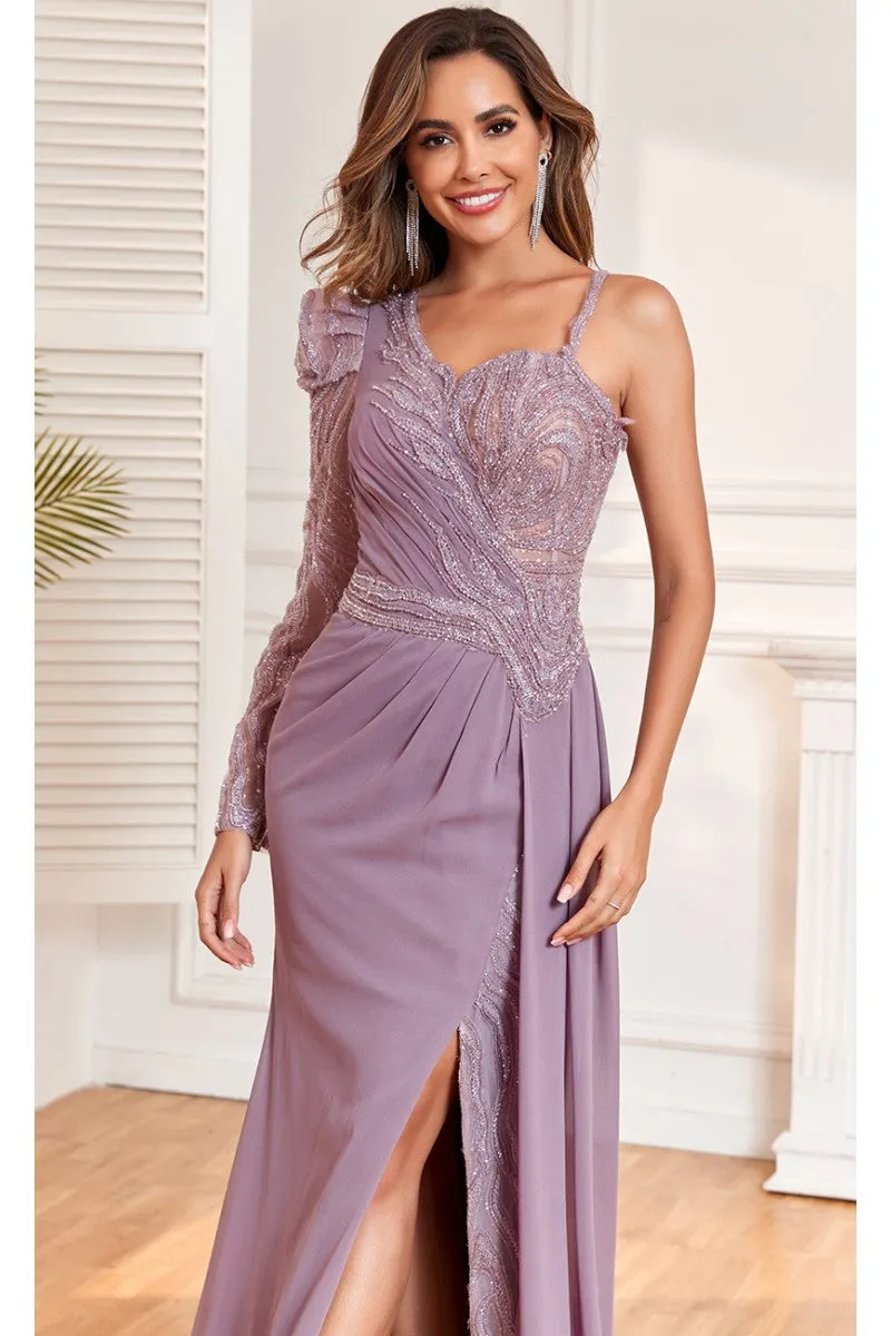High Couture NR2313 Fitted Slit Formal Long Evening Beaded Dress sold by Alberto Nardoni product image thumbnail 4