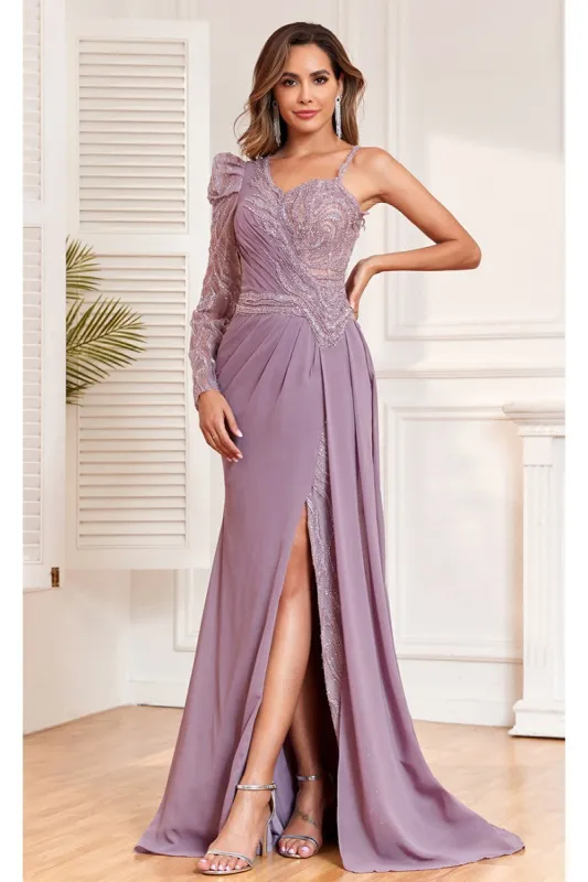 High Couture NR2313 Fitted Slit Formal Long Evening Beaded Dress made by Alberto Nardoni