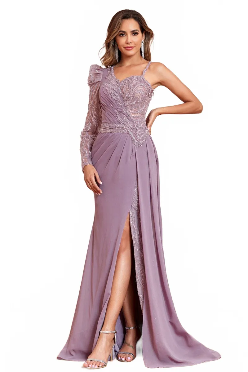 High Couture NR2313 Fitted Slit Formal Long Evening Beaded Dress sold by Alberto Nardoni product image thumbnail 5