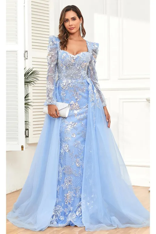 High Couture NR2312 Long Floral Lace Formal Evening Dress made by Alberto Nardoni