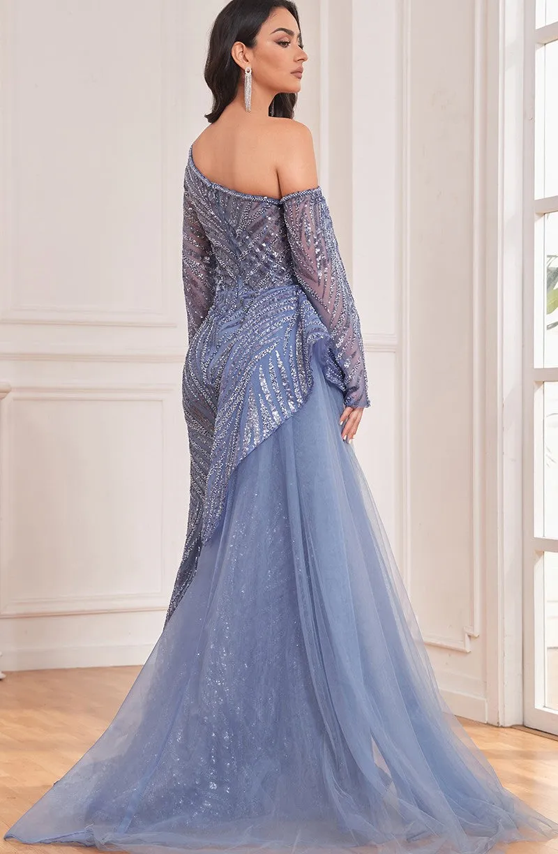 High Couture NR2288 Beaded Long Formal Sequin Evening Dress sold by Alberto Nardoni product image thumbnail 2