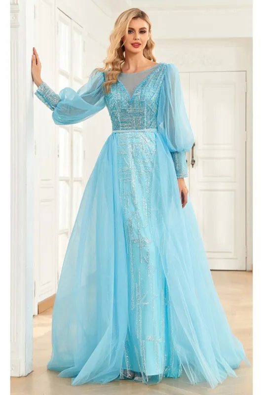 High Couture NR2276 Overskirt Long Formal A Line Evening Dress made by Alberto Nardoni