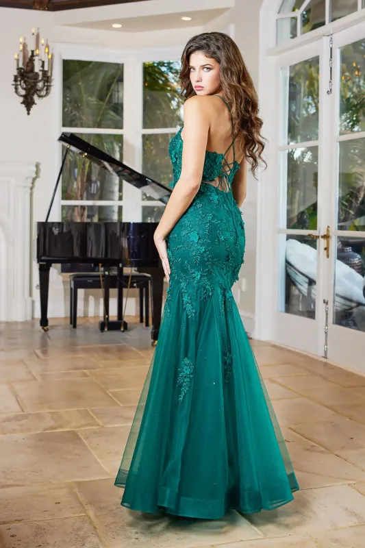 Adora Design 3091 Lace Spaghetti Strap Mermaid Long Prom Dress made by Alberto Nardoni