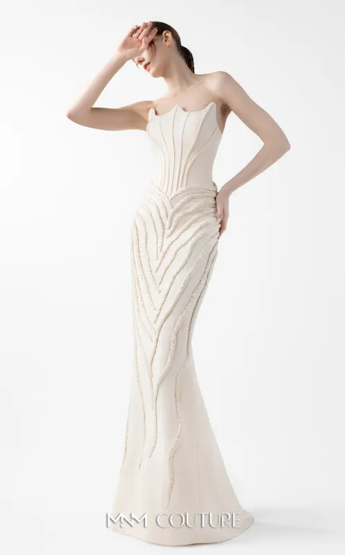 MNM Couture Gaby Charbachy G2032 Emerald Green Off-Shoulder Gown made by MNM Couture