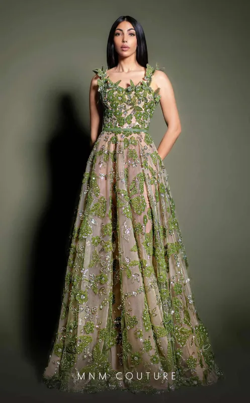 MNM Couture K4199 Sleek Green Formal Dress made by MNM Couture
