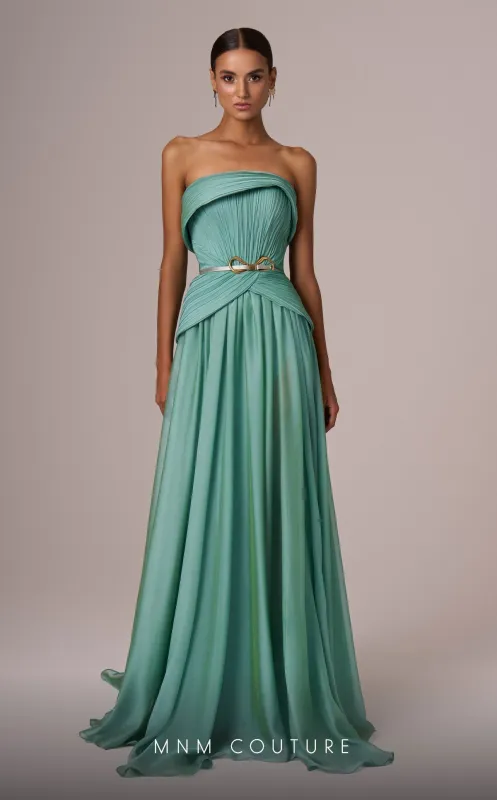 MNM Couture E0082 Beige Off-Shoulder Gown, Open Back made by MNM Couture