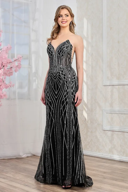 Adora Design 3277 Strapless Beaded Fitted Long Formal Prom Gown made by Alberto Nardoni