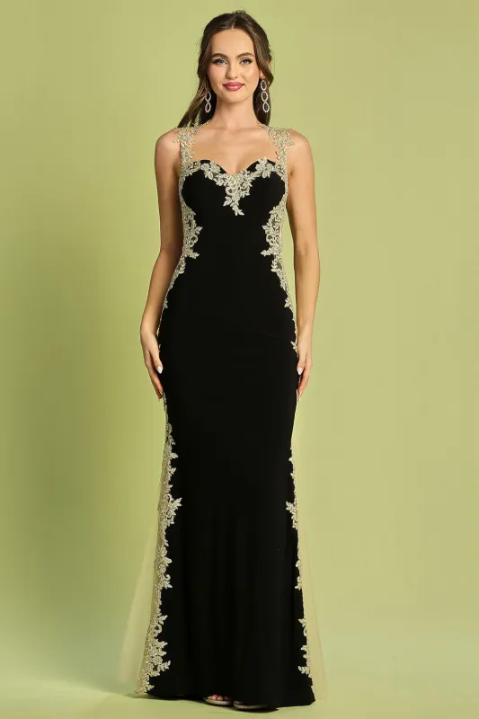 Adora Design 3115 Sleeveless Applique Mermaid Long Formal Gown made by Alberto Nardoni