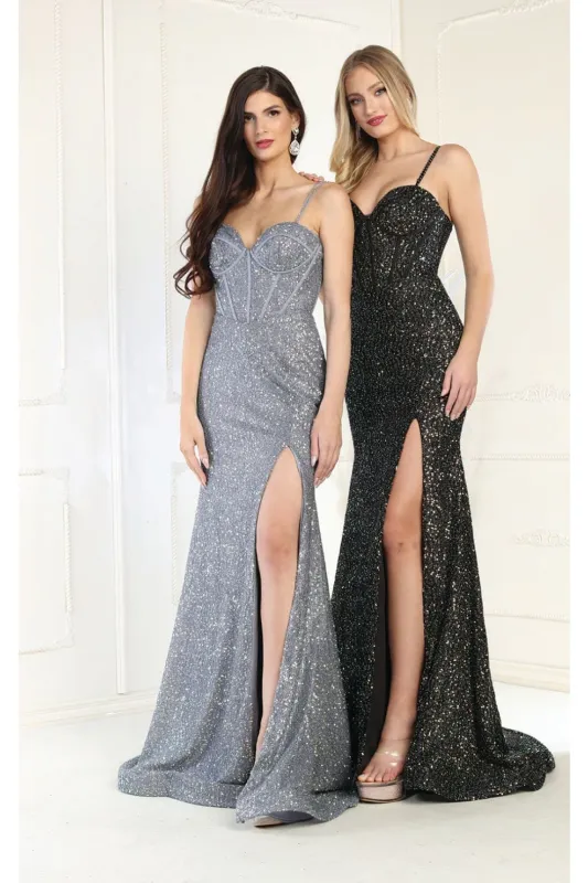 Royal Queen RQ7981 Embellished Corset Back Prom Gown made by Alberto Nardoni